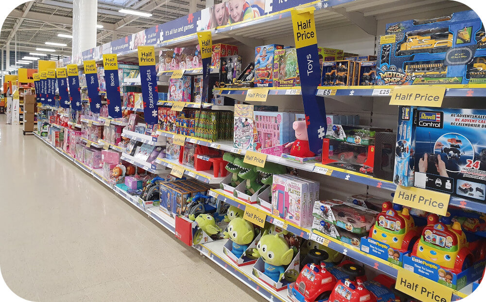 tesco half price toy sale