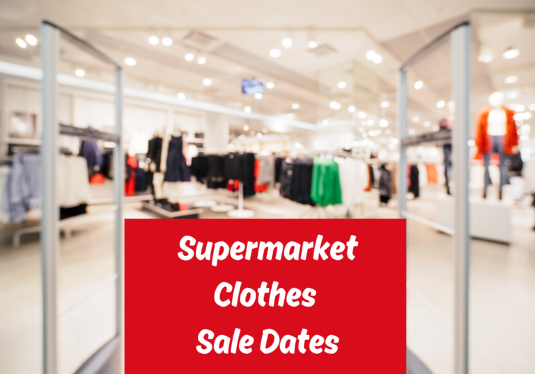 Supermarket Clothes Sale Dates