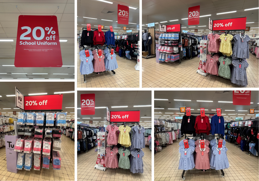 sainsburys 20% off school uniform